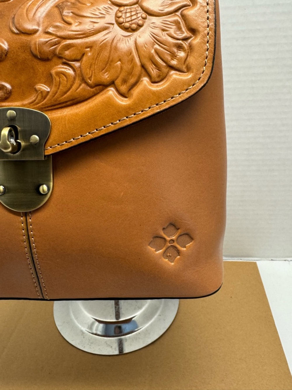 Patricia Nash Sinclair Tooled Leather Convertible Backpack - Picture 5 of 14
